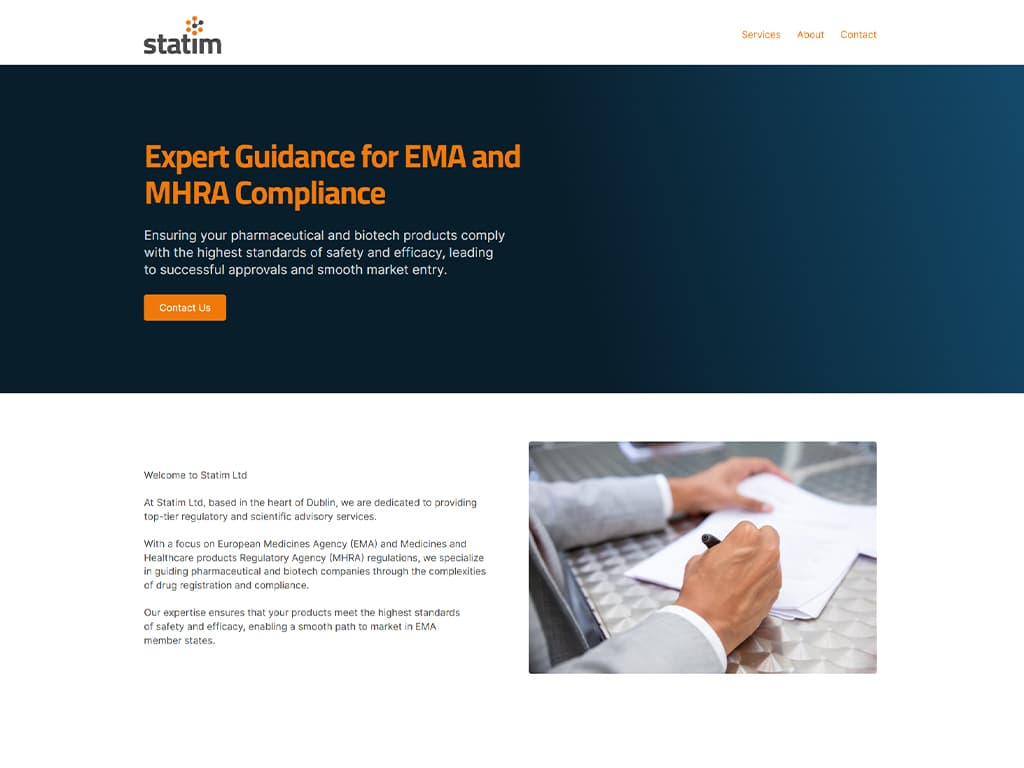 Screenshot of Satim Science Website